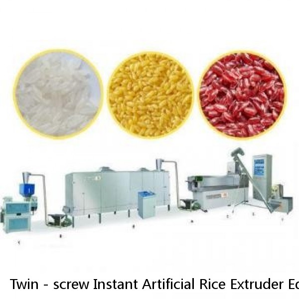 Twin - screw Instant Artificial Rice Extruder Equipment Nutrition Rice Production Line